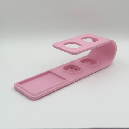 Suport pentru doua periute Philips Sonicare Roz cu dispozitiv de stoarcere a pastei de dinti